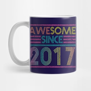 Awesome Since 2017 // Funny & Colorful 2017 Birthday Mug